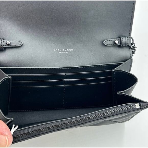 Women's Tory Burch matte chain wallet Crossbody NWT - Picture 6 of 12